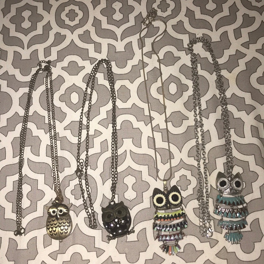 Bundle of Owl Necklaces